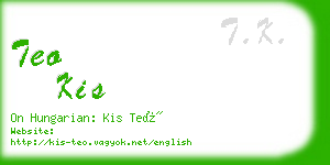 teo kis business card